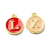(Defective Closeout Sale)Platinum & Golden Plated Alloy Enamel Charms ENAM-XCP0001-42PG-2