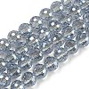Transparent Electroplate Glass Beads Strands EGLA-N002-31-H06-1