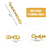 4Pcs 4 Colors Alloy Mariner Link Chain Bag Strap Extenders FIND-FH0006-14-2