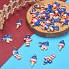 50Pcs 5 Styles Rack Plating Alloy Enamel Pendants ENAM-CJ0003-48-5