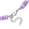 Dyed Natural Freshwater Shell Nuggets Beaded Necklaces NJEW-JN05488-03-5