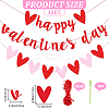 2 Sets 2 Style Valentine's Day Theme Paper Flags AJEW-CP0005-86-2