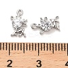 Brass Glass Charms KK-C054-20P-3