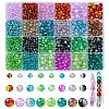 1776Pcs 3 Styles Spray Painted Crackle Glass Beads Sets CCG-YW0001-18-1