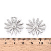 304 Stainless Steel Daisy Pendants STAS-T069-43P-3