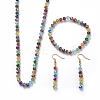 Electroplate Glass Beads Jewelry Sets SJEW-JS01065-1