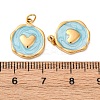 304 Stainless Steel Enamel Pendants STAS-U061-34G-C02-3