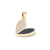 Brass Micro Pave Clear Cubic Zirconia Pendants KK-R213-06G-02-2