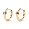 Rose Clear Cubic Zirconia Small Hoop Earring for Her EJEW-C002-08G-RS-1