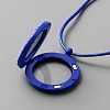 Blank Living Floating Memory Crystal Rhinestone Flat Round Locket Necklace NJEW-WH0002-12C-1