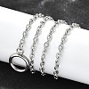 Non-Tarnish 304 Stainless Steel Cable Chain Necklaces X-NJEW-JN01471-3