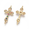 Brass Micro Pave Cubic Zirconia Links LS-ZIRC-O034-16G-2
