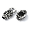 Tibetan Style 304 Stainless Steel Spring Gate Rings FIND-Z046-06AS-07-3