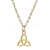 Trinity Knot/Triquetra 304 Stainless Steel Pendant Necklaces NJEW-JN04882-01-1