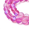 Synthetic Moonstone Beads Strands G-F142-6mm-06-3
