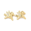 Brass Micro Pave Cubic Zirconia Charms KK-B166-07G-1