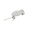 304 Stainless Steel Brooch Cabochon Settings STAS-E547-08G-P-3
