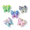 UV Plating Rainbow Iridescent Acrylic Connector Charms PALLOY-JF02521-02-1