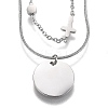 304 Stainless Steel Double Layer Necklaces NJEW-H207-02-3