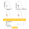 120Pcs 4 Color Eco-Friendly Plastic Earring Hooks STAS-DC0004-39-3