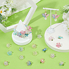 80Pcs 8 Colors Transparent Acrylic Pendants OACR-BM0001-07-4