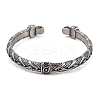 Viking 304 Stainless Steel Open Cuff Bangles for Men BJEW-U001-05B-AS-3