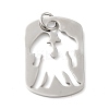 Non-Tarnish Hollow 304 Stainless Steel Pendants STAS-C086-04F-P-1