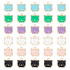 48Pcs 6 Colors Eco-Friendly Zinc Alloy  Pendants ENAM-GO0001-09-1