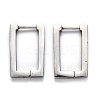 Tarnish Resistant 304 Stainless Steel Rectangle Huggie Hoop Earrings STAS-H156-10A-P-1