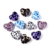 Leopard Printed Opaque Acrylic Beads OACR-Q199-06-1