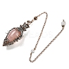 Natural Rose Quartz Dowsing Pendulum Big Pendants G-H293-01R-09-2