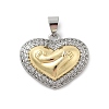 Brass Micro Pave Cubic Zirconia Pendants KK-C091-02-PG-2