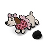 Dachshund with Bowknot Enamel Pins JEWB-Z048-08EB-03-3