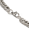 201 Stainless Steel Curb Chain Necklaces NJEW-Q336-06B-P-6