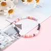 Handmade Polymer Clay Heishi Beaded Stretch Bracelets BJEW-JB06146-05-5