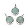 Natural Green Aventurine Pendants G-L512-B09-1