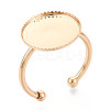 Brass Cuff Ring Findings KK-N276-03A-G-1