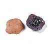 Electroplate Natural Agate Geode Cornucopia Mineral Specimen DJEW-M014-02I-3