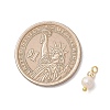 Natural Freshwater Pearl Potato with Brass Beaded Charms PALLOY-JF04946-01-3