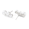 Rack Plating Brass Stud Earrings for Women KK-Z038-12P-2