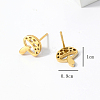 Elegant Mushroom 201 Stainless Steel Stud Earrings UQ0221-4