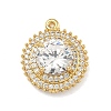 Brass Micro Pave Cubic Zirconia Pendants KK-C254-01C-G-1
