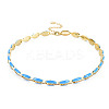 Brass Micro Pave Cubic Zirconia Link Tennis Necklaces for Women NJEW-T013-01G-02-1