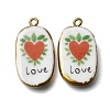 Fruit & Floral & Animals Printed Handmade Porcelain Pendants STAS-Z207-01G-06-1