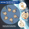 10Pcs Sun with Moon Brass Micro Pave Colorful Cubic Zirconia Pendants KK-BBC0004-16-4