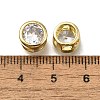 Brass Micro Pave Clear Cubic Zirconia Beads LS-ZIRC-I070-070G-3