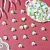 90Pcs 9 Colors Acrylic Flower Pendants PALLOY-CJ00074-5