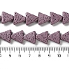 Triangle Dyed Natural Lava Rock Beads Strands G-O126-04A-09-4