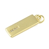 Brass Micro Pave Clear Cubic Zirconia Pendants KK-P266-06G-I-2