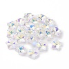 AB Color Plated Transparent Electroplate Glass Charms X-GLAA-H104-A04-2